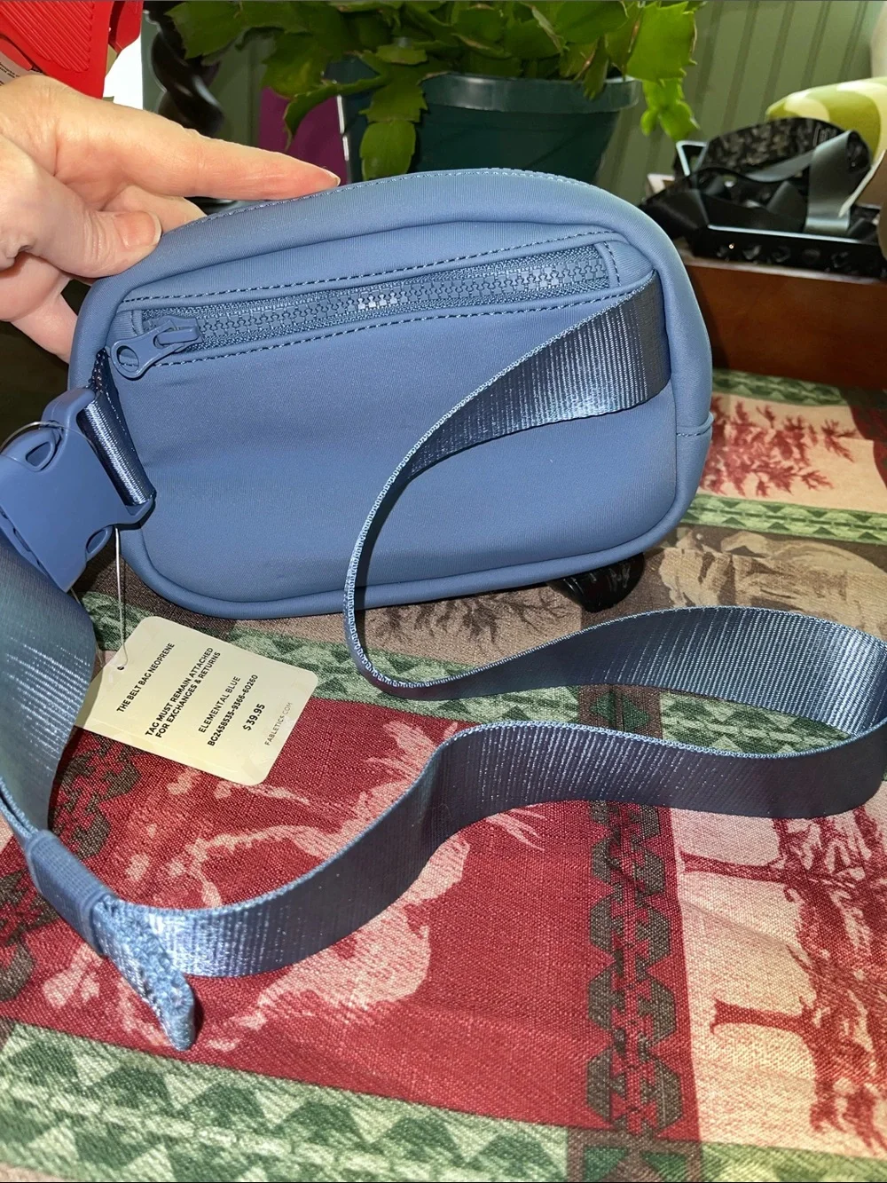 FABLETICS Blue Organizer Neoprene Belt Bag / Crossbody - Picture 5 of 5